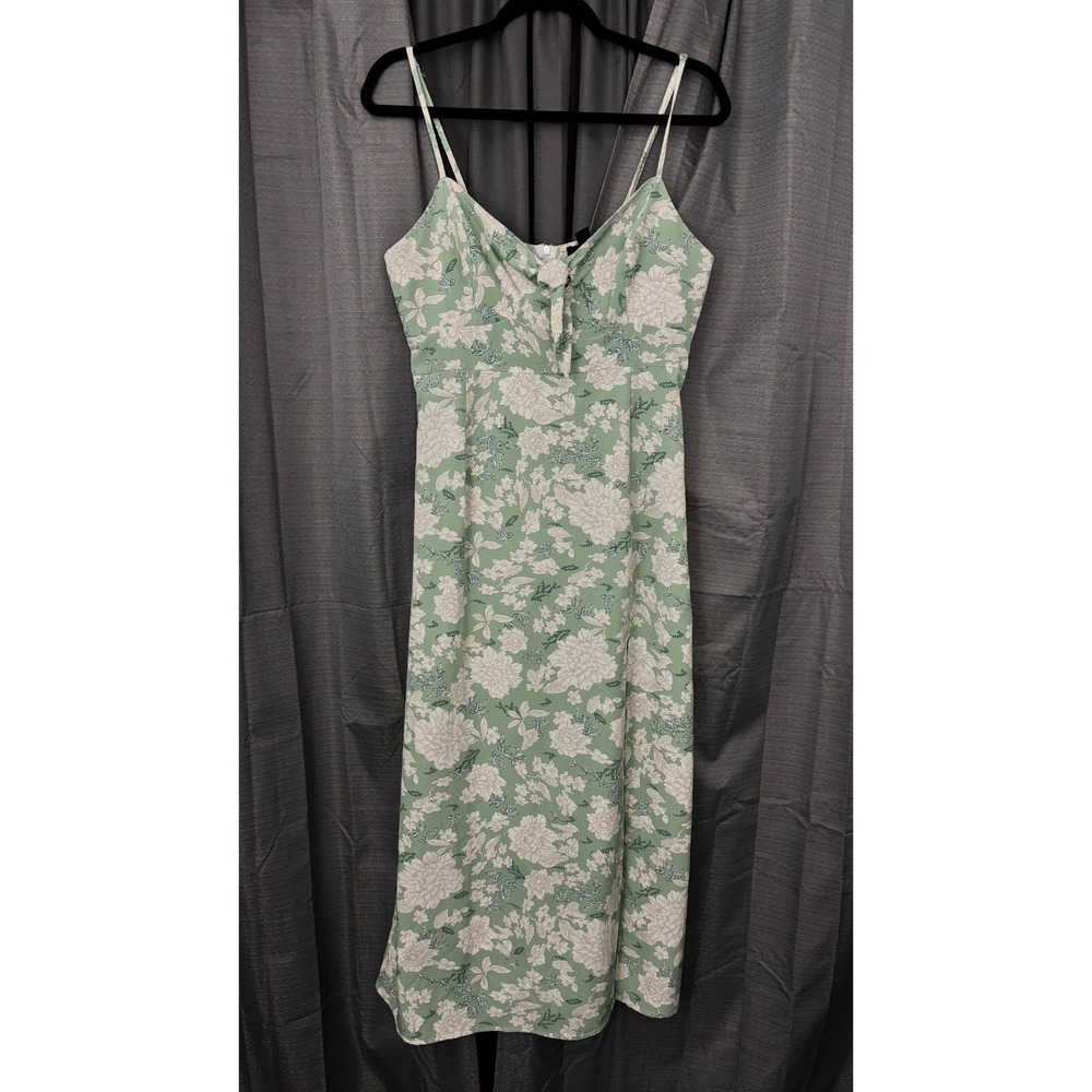 SBetro Babydoll‎ Dress Womens L Green Floral Y2K Fairycore Cottagecore Coquette